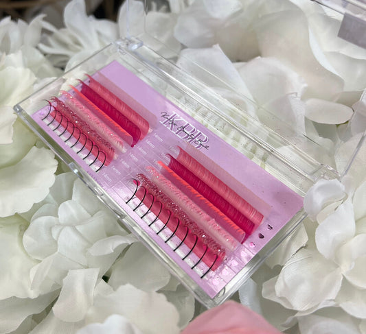 Pink Color Lashes & Decal Tray